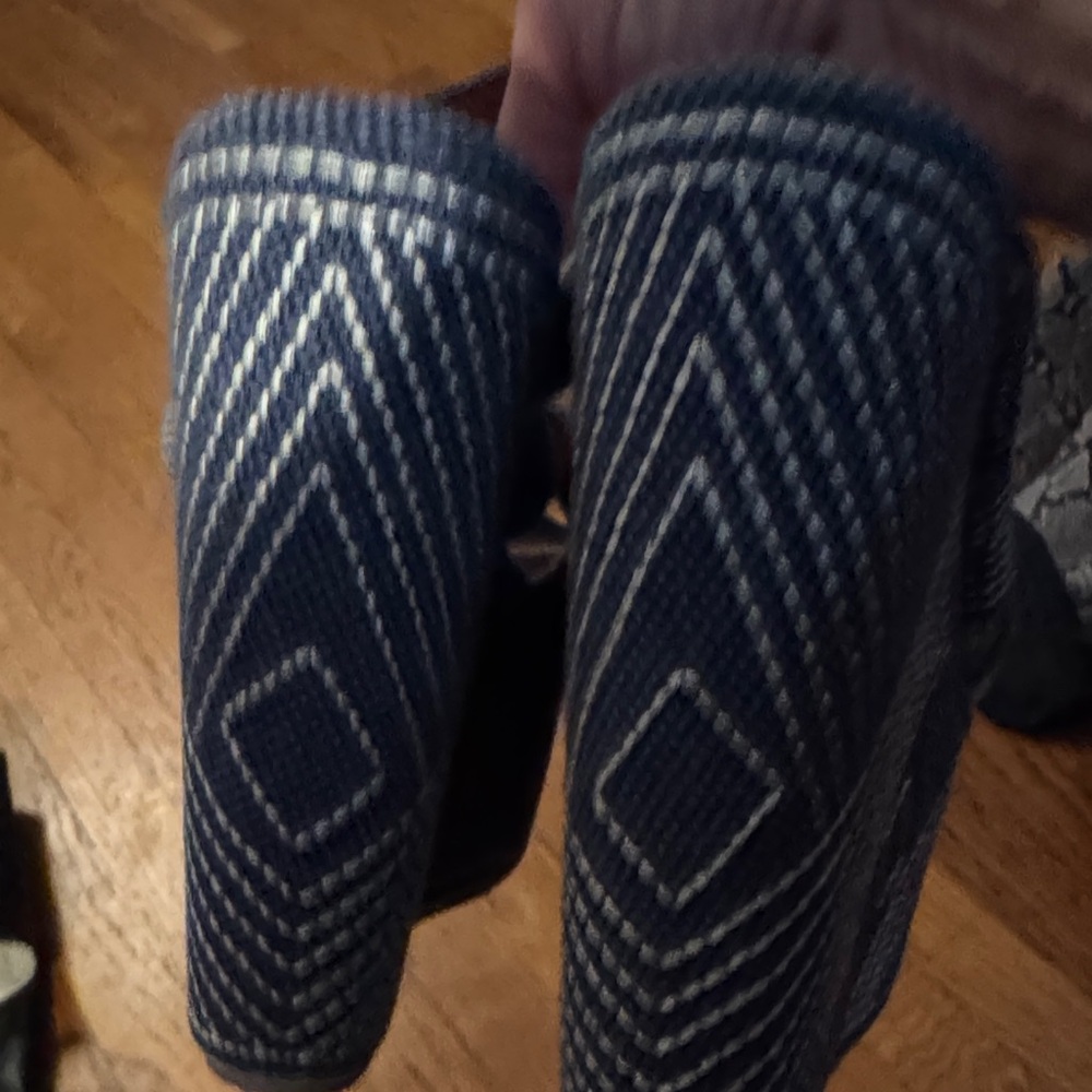 Jeffrey Campbell Navy and White Platform Sandals - Picture 3 of 7
